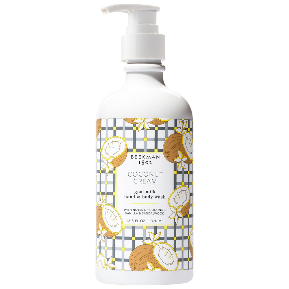 beekman 1802 goat milk hand wash coconut cream pump for gentle daily cleansing