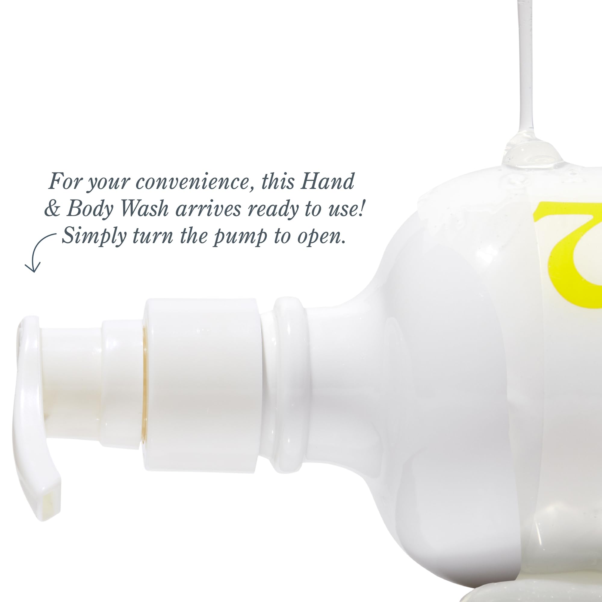 Beekman 1802 Hand Wash with pump inserted for quick, mess-free daily use.