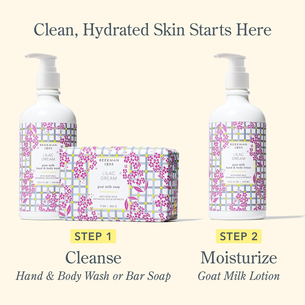 Beekman 1802 Goat Milk Hand Wash Lilac Dream ready-for-use pump