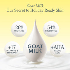 Beekman 1802 goat milk ingredients scene with natural plant oils