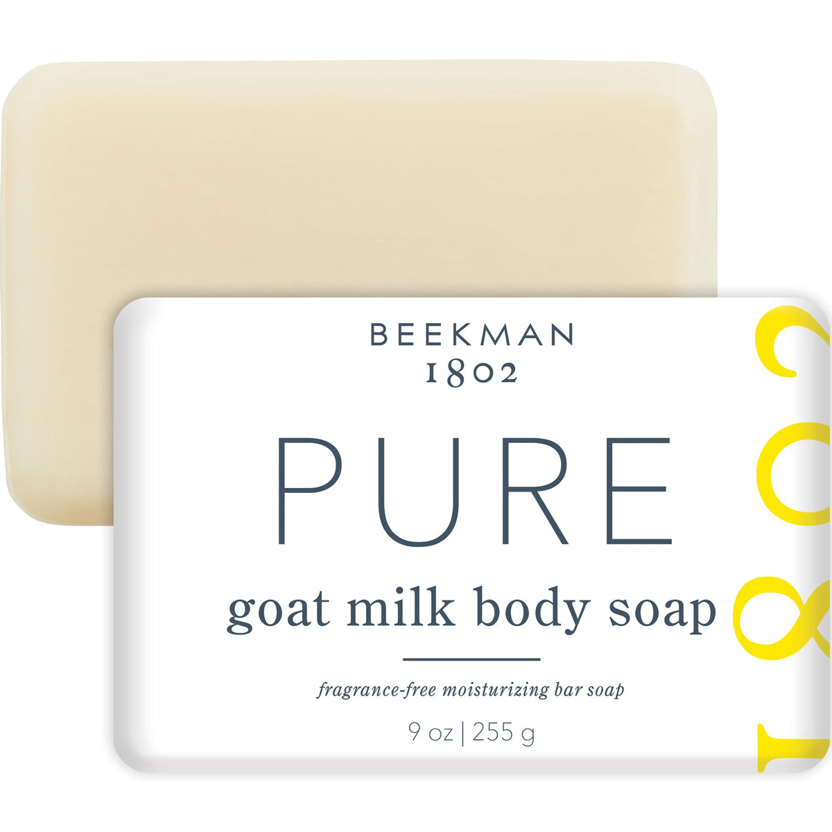 Beekman 1802 goat milk soap bar lather close-up for gentle cleansing and soft skin