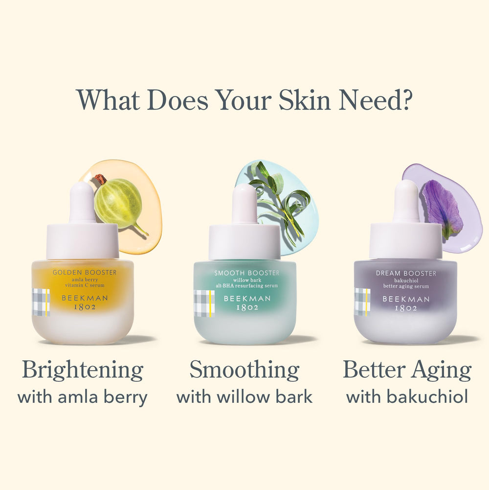 Beekman 1802 Golden Booster fragrance-free packaging for clean skincare