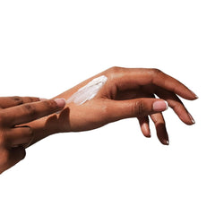 Beekman 1802 hand cream texture shows rich, creamy hydration for dry hands