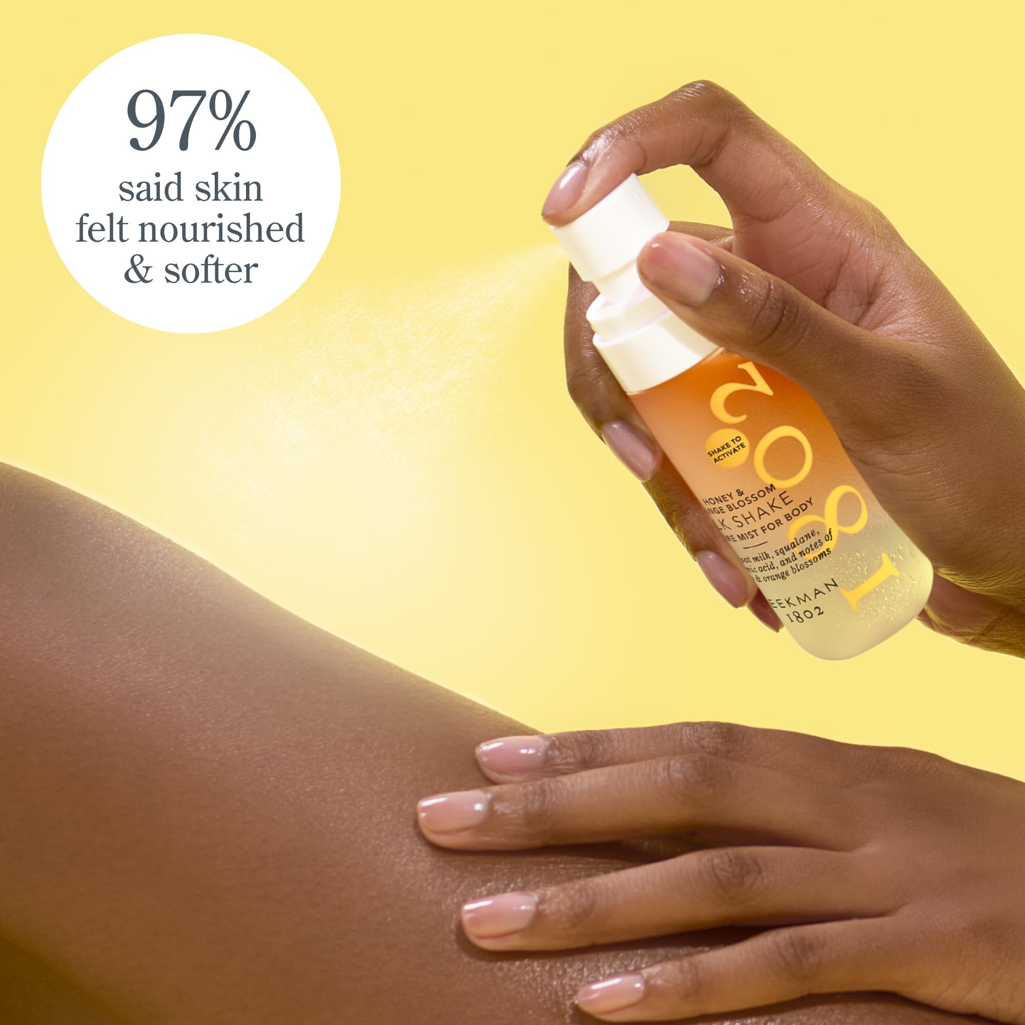 Beekman 1802 Hyaluronic acid ingredient highlights surface hydration and plumpness.