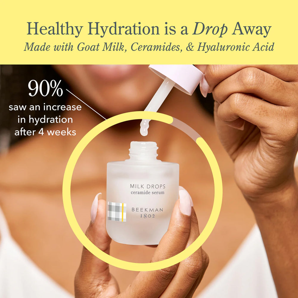 Hyaluronic acid molecule graphic emphasizing deep hydration