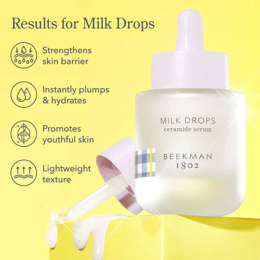 Beekman 1802 Milk Drops Serum squalane glow – smooth, non greasy radiance