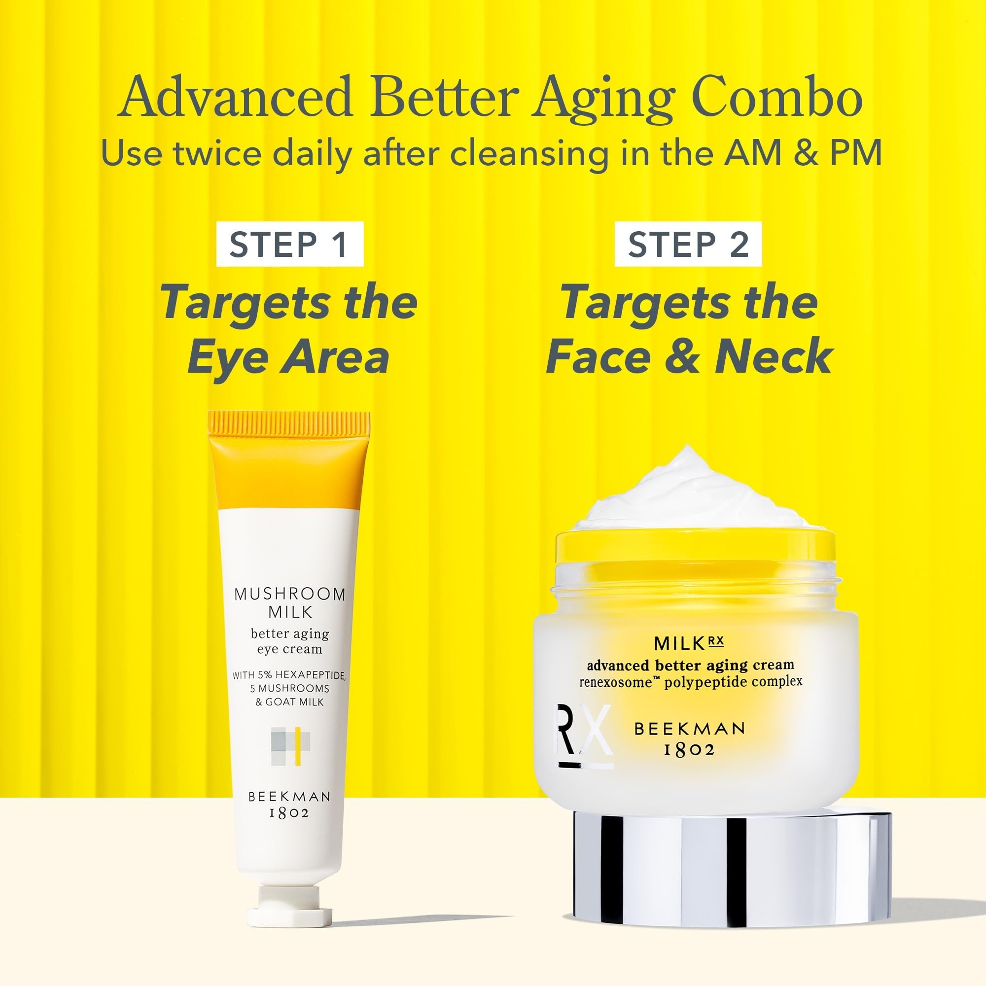 Beekman 1802 Milk RX Advanced Cream Renexosome label detail