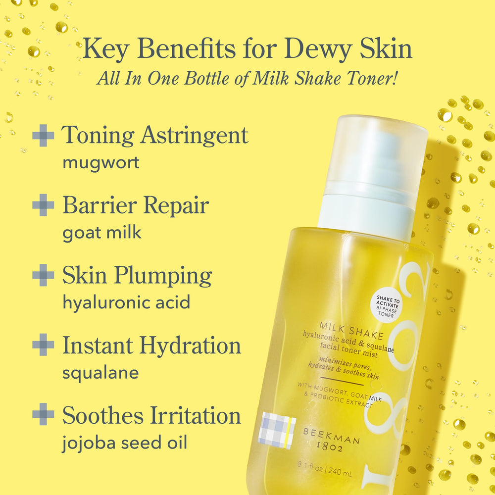 Beekman 1802 Milk Shake Face Mist fragrance-free design for sensitive skin
