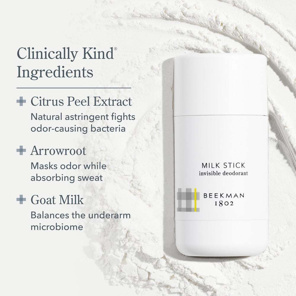 Beekman 1802 Milk Stick citron-scent close-up conveys refreshing, clean aroma.