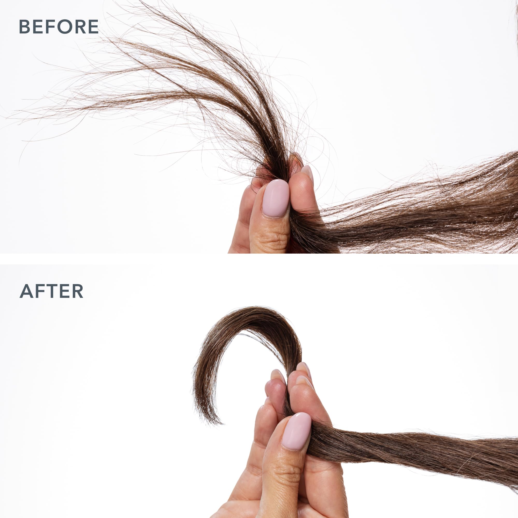 Beekman 1802 Milk Therapy Peptide Conditioner on damp hair highlighting softness and shine.