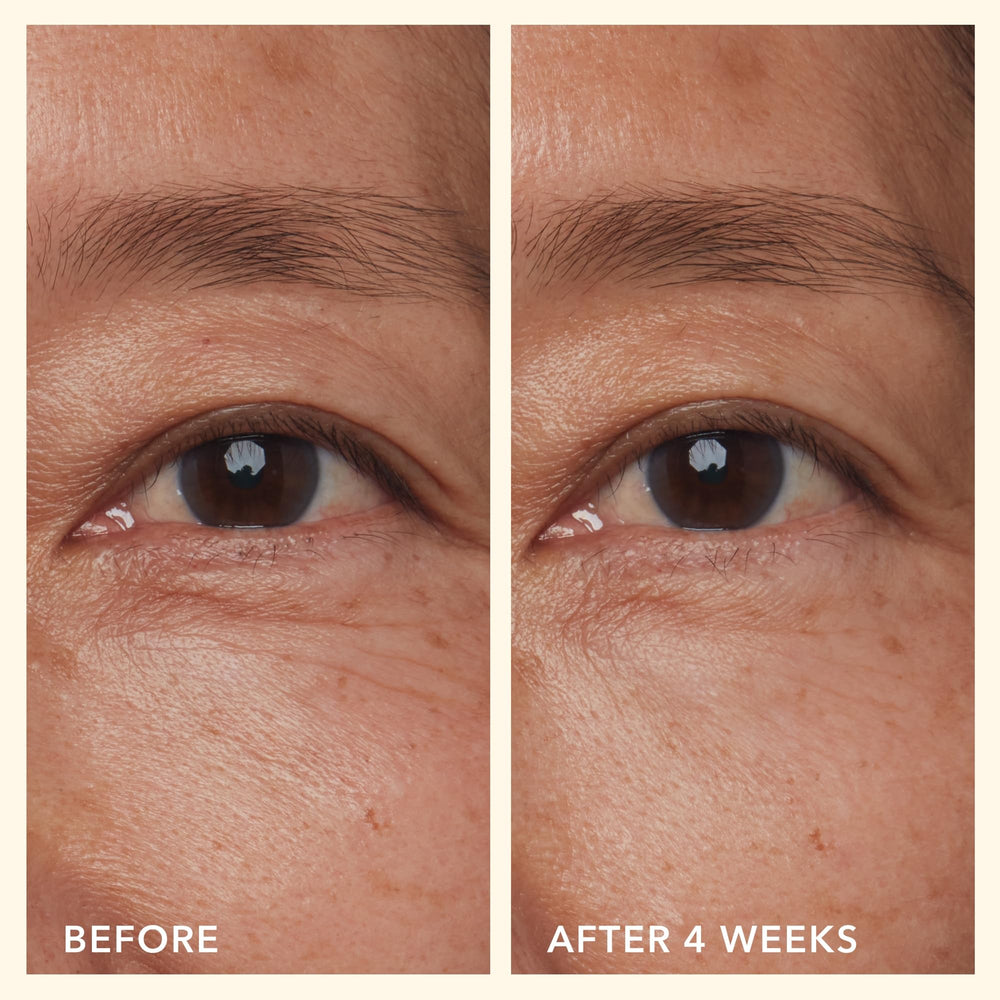 Beekman 1802 Mushroom Goat Milk Eye Cream ingredients snow-mushroom close-up signals depuff potential.