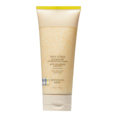 Beekman 1802 Oat Goat Milk Scrub front view, fragrance-free formula for sensitive skin.