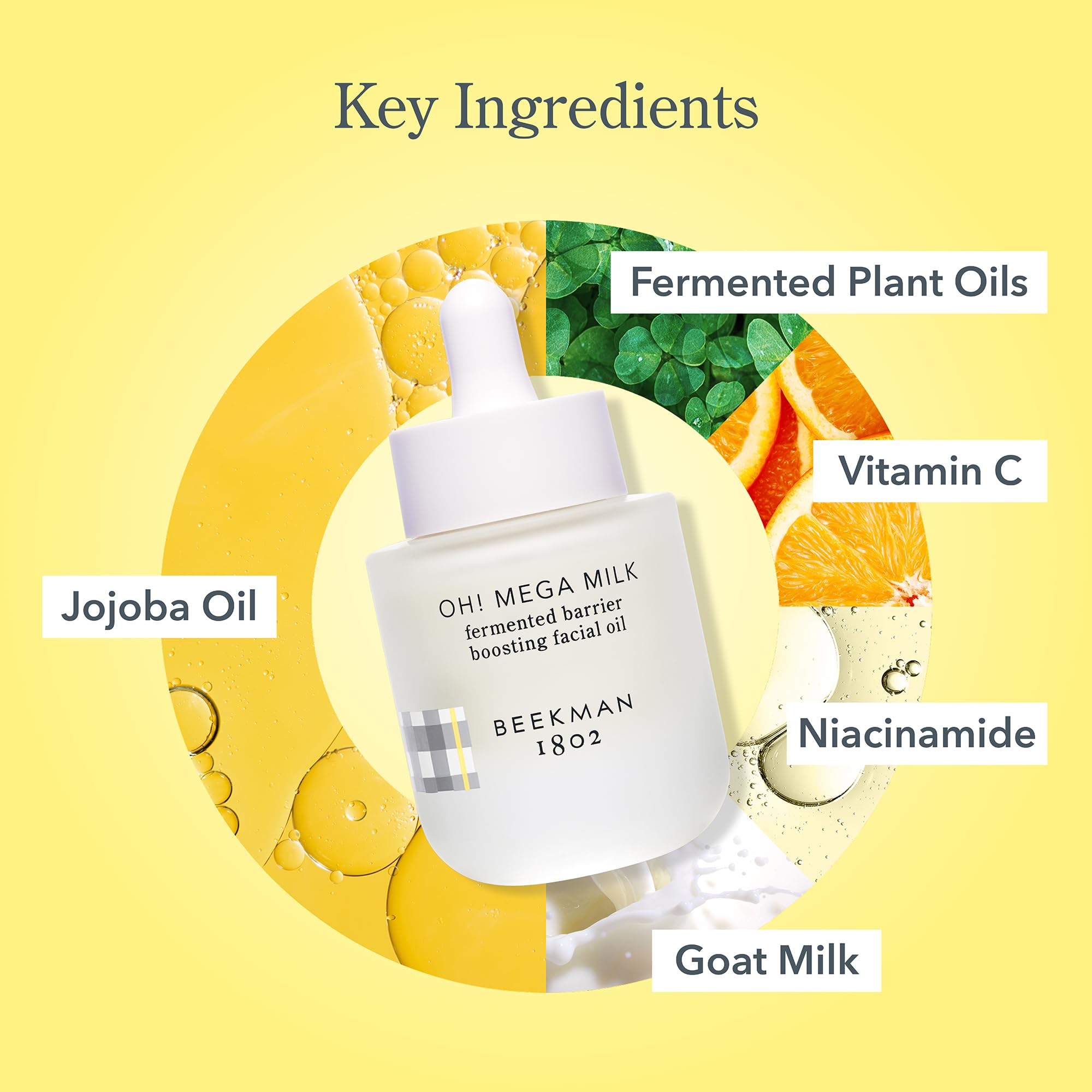 Beekman 1802 Oh! Mega Milky Oil niacinamide and vitamin C benefit