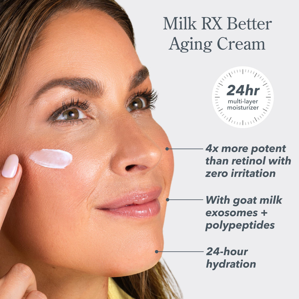 Beekman 1802 Renexosome goat milk exosome ingredients illustrate skin-supporting technology