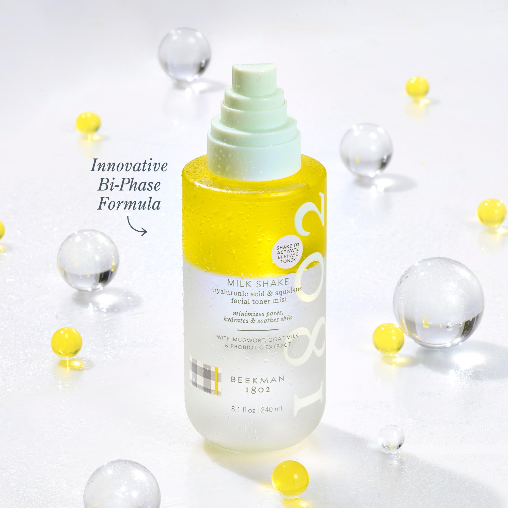 Beekman 1802 Skin barrier hydration boost demonstrated on skin surface