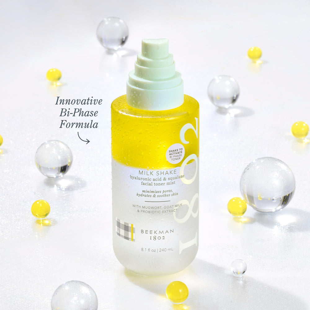 Beekman 1802 Skin barrier hydration boost demonstrated on skin surface