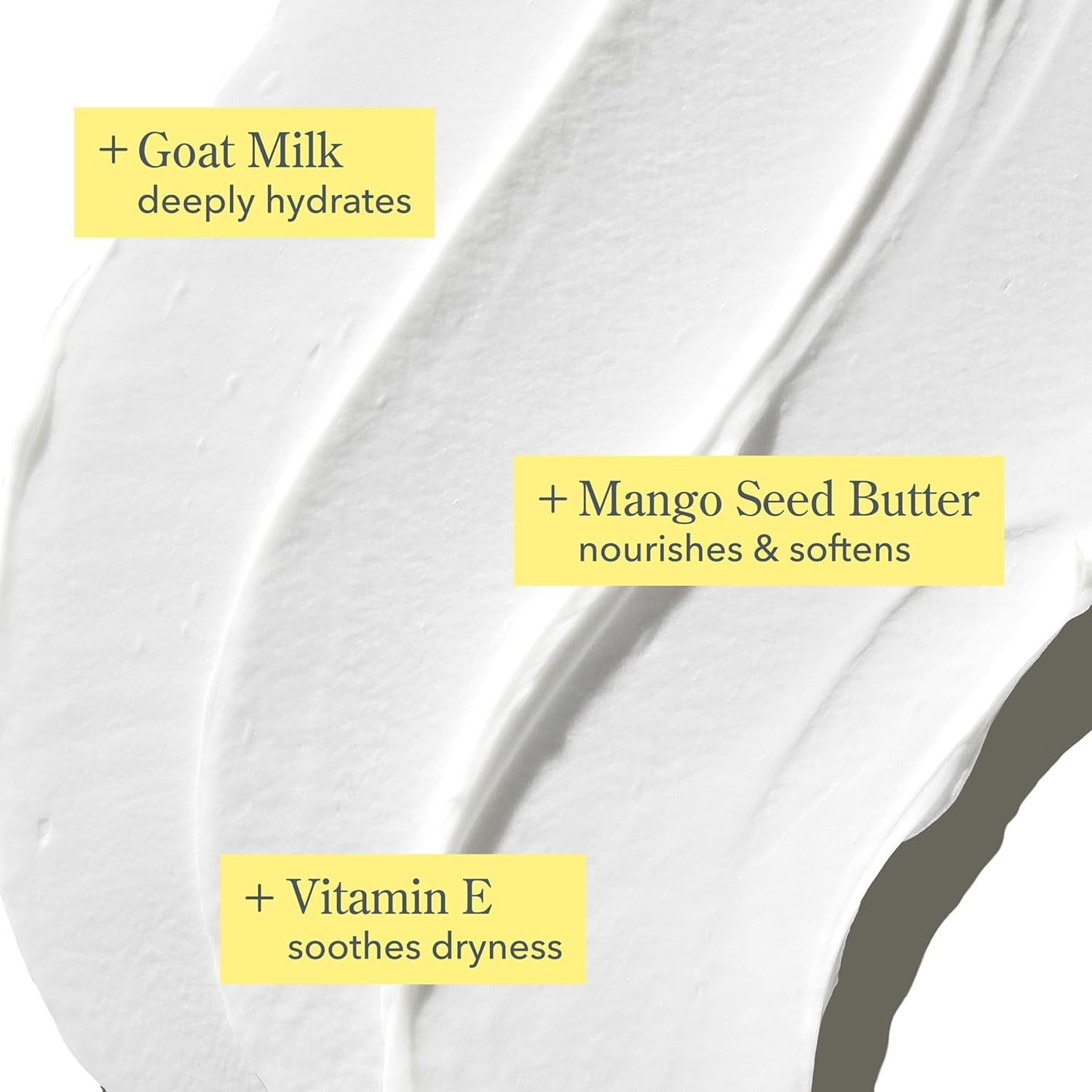 Beekman 1802 Whipped Body Cream texture demonstrates fluffy hydration
