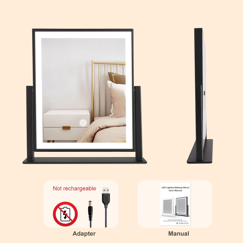 Beelux vanity mirror on a bedroom desk adds soft, elegant glow.