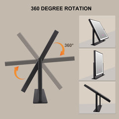 Beelux vanity mirror with lights side angle highlights sturdy metal frame for daily use.