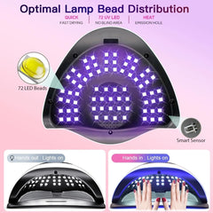 Beenle 320W UV LED Nail Lamp side view showing compact footprint for home studios