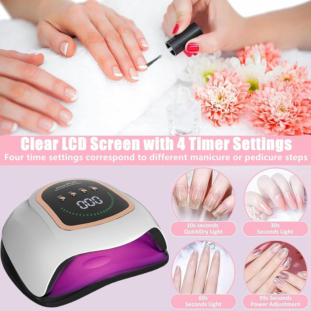 BEENLE UV LED nail lamp auto-sensor enables hands-free operation during manicures