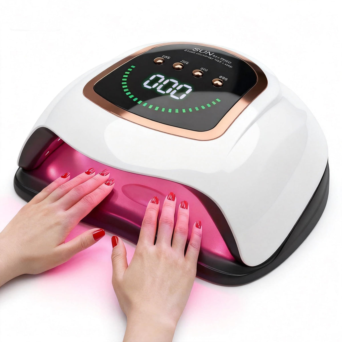 BEENLE UV LED nail lamp front view for quick gel curing at home or salon