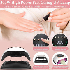 BEENLE UV LED nail lamp top view with 72 beads for even curing