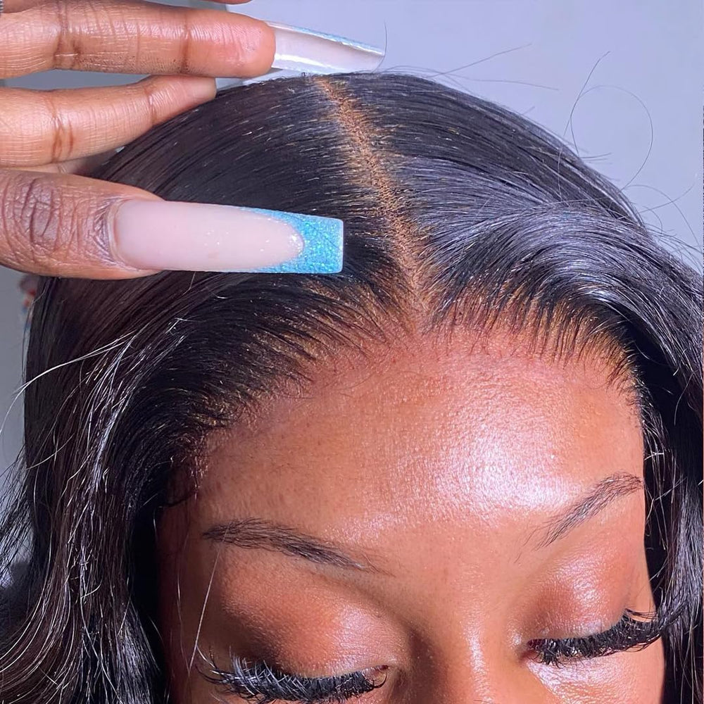 Beeos 613 blonde HD lace closure close-up for lighter color options.