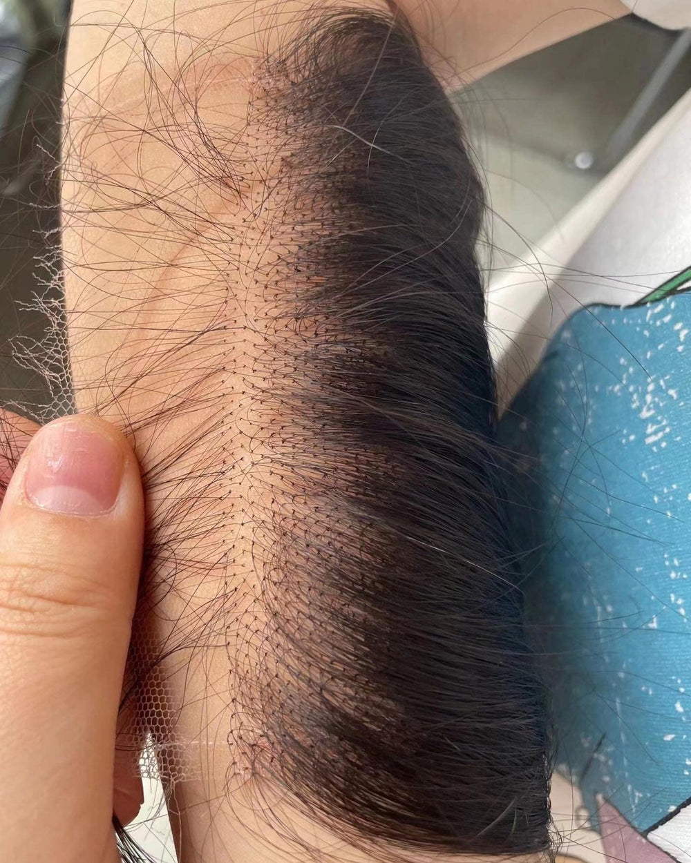 BEEOS bleach-dye-curl ready hair closeup demonstrating styling versatility