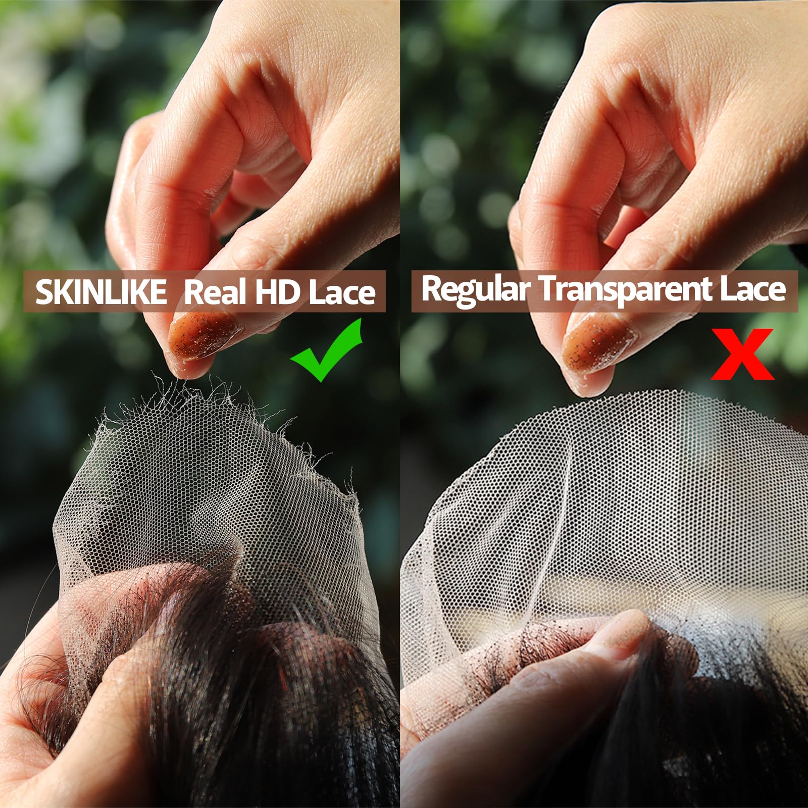 Beeos hair sheen closeup highlights healthy luster and smooth texture.
