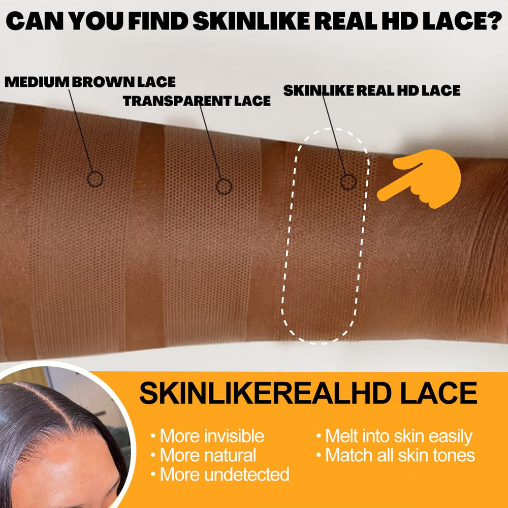 BEEOS Pre-plucked hairline with bleached knots offering an undetectable edge.