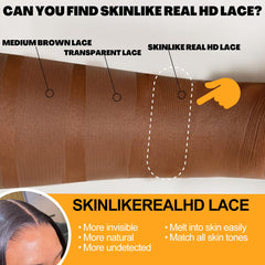 BEEOS Pre-plucked hairline with bleached knots offering an undetectable edge.
