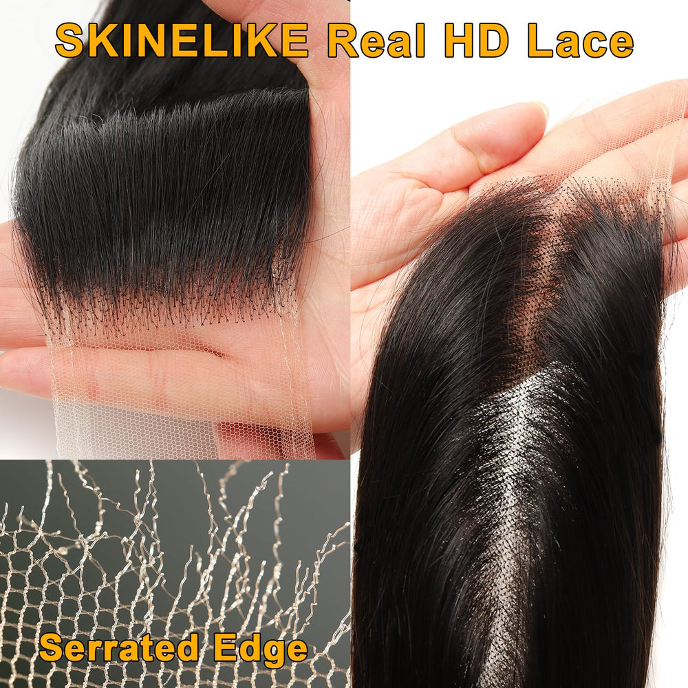 BEEOS skinlike HD lace closure ultra-thin lace for breathable wear and skin-melt fit.