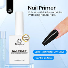 Beetles 10ml gel nail glue bottle closeup highlights precision bonding.