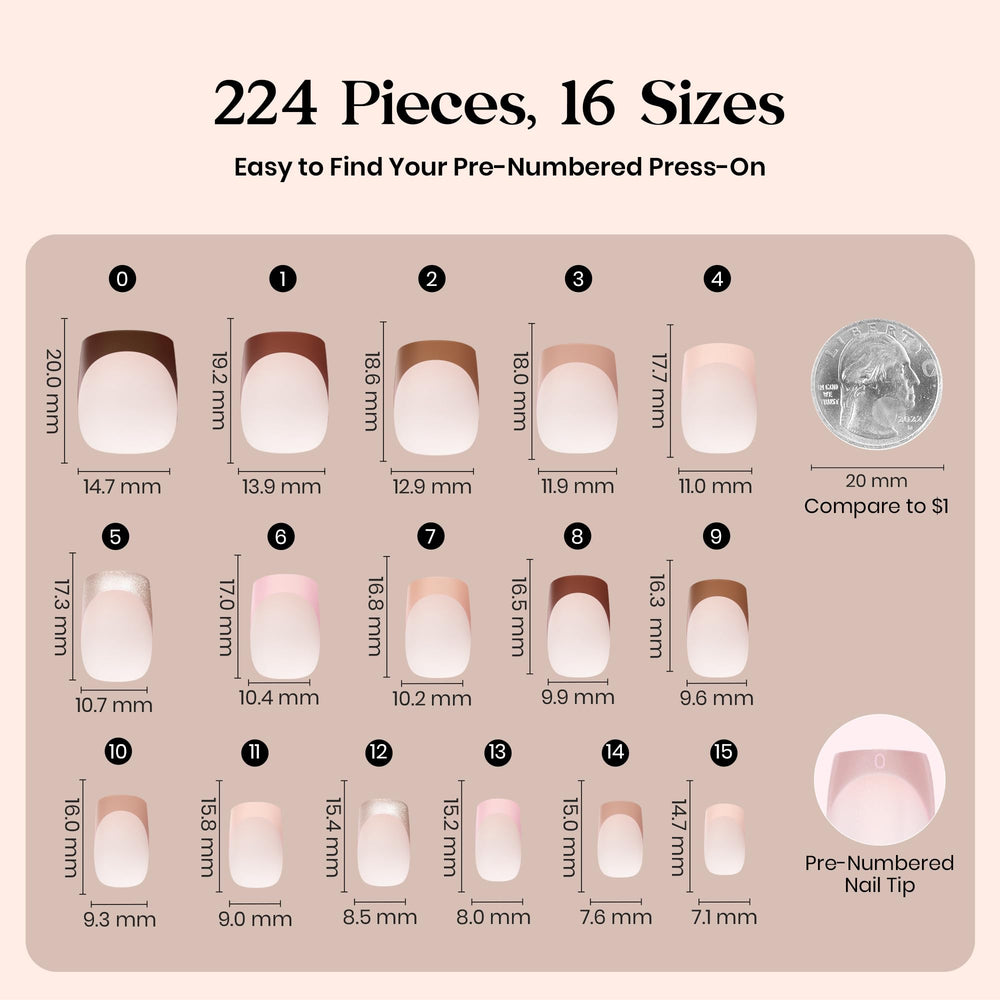 Beetles 224 pieces provide versatile nail options for families