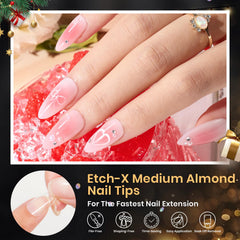 Beetles 288-piece nail tips display with 12 sizes for precise fits.