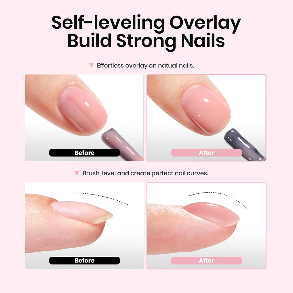 Beetles 5-in-1 builder gel base color for sculpting and overlays.