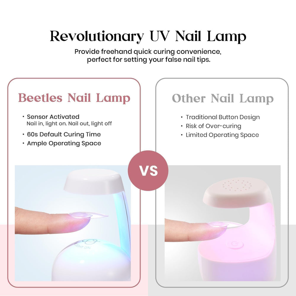 Beetles 5-in-1 nail gel used as base and adhesive