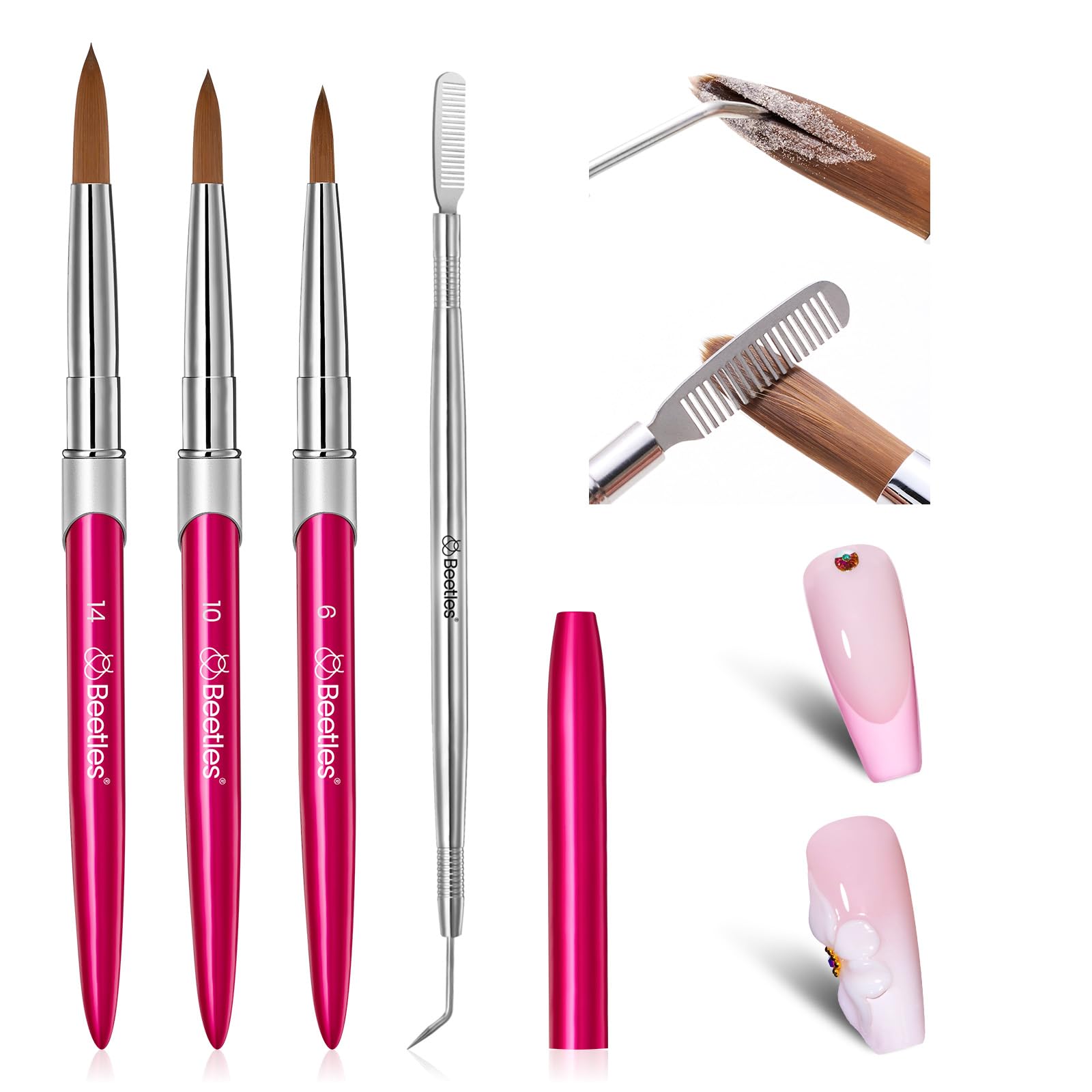 Beetles Beginner-friendly brush set enables smoother at-home acrylics.