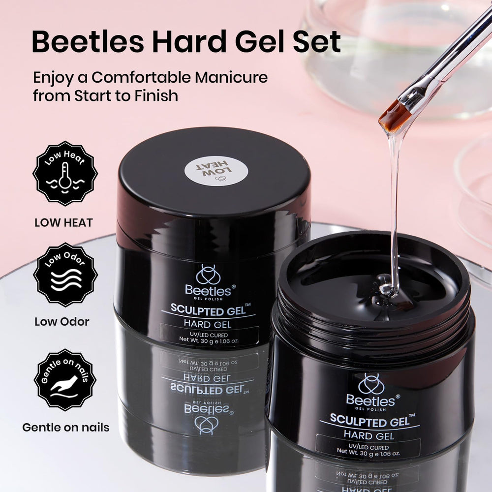 Beetles apex-building gel highlights natural-looking curves and durable extensions