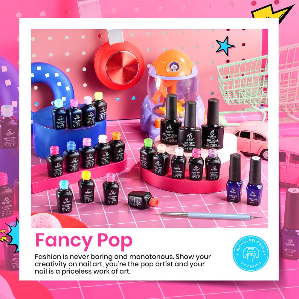 Beetles base coat top coat set demonstrates lasting shine and durable protection.
