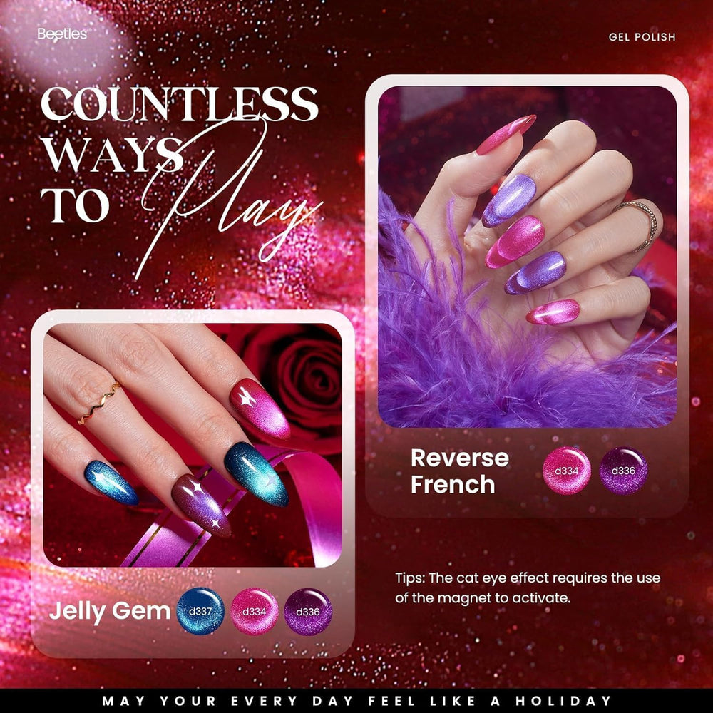 Beetles base coat and top coat trio deliver smooth finish and lasting shine.
