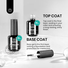 Beetles Base Gel 15ml bottle delivers solid foundation for long wear.