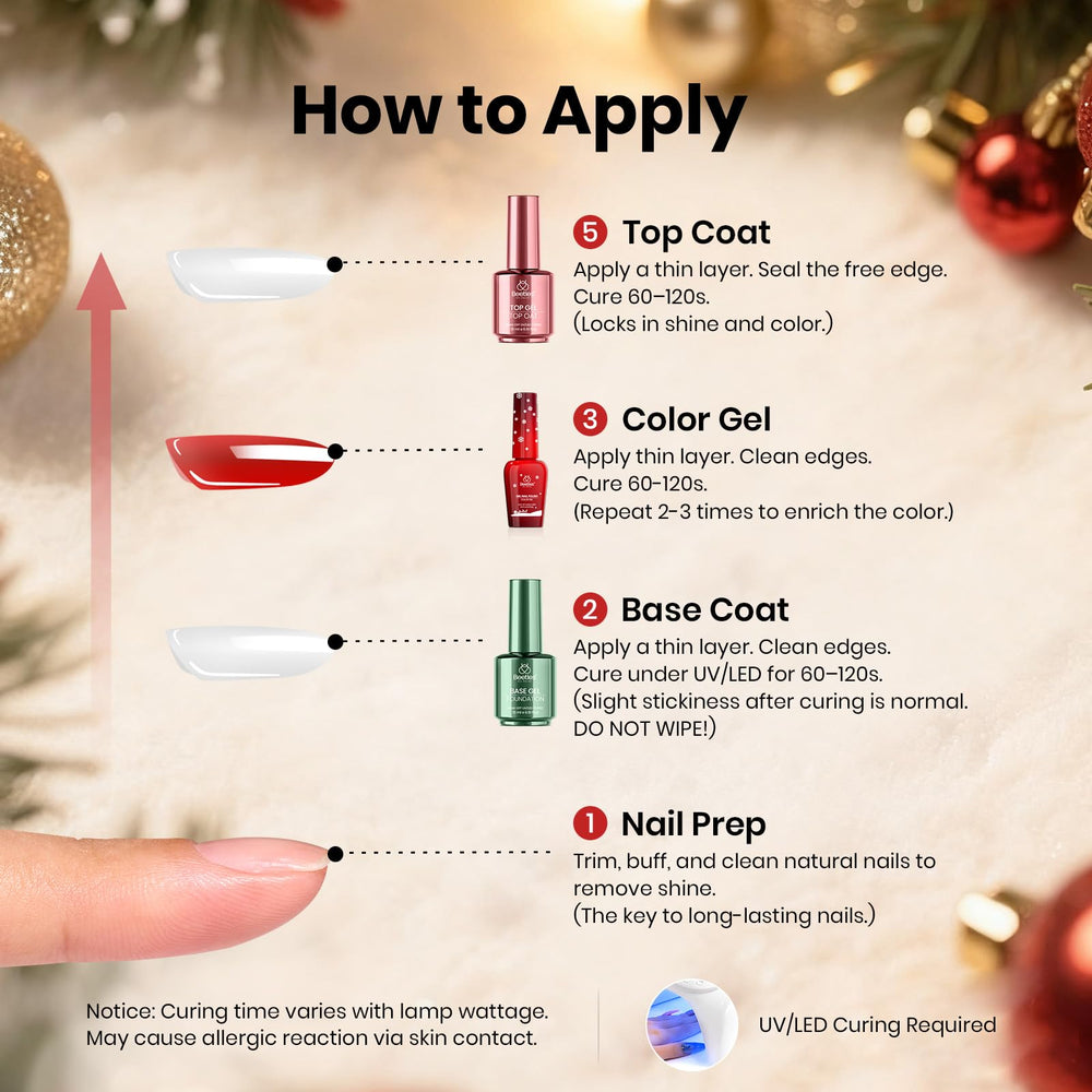 Beetles base and top coat set for durable nail shine.