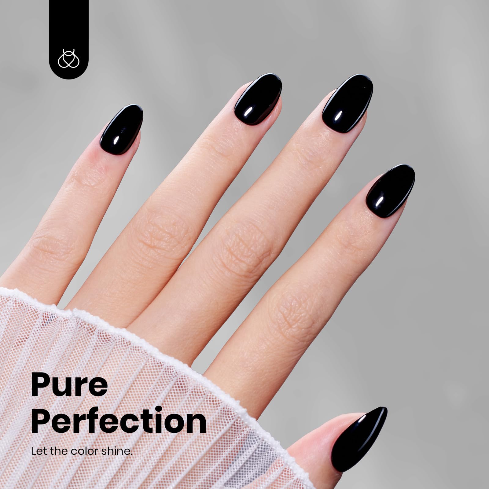 Beetles Black Winter Gel Polish high-gloss finish for long-lasting wear.