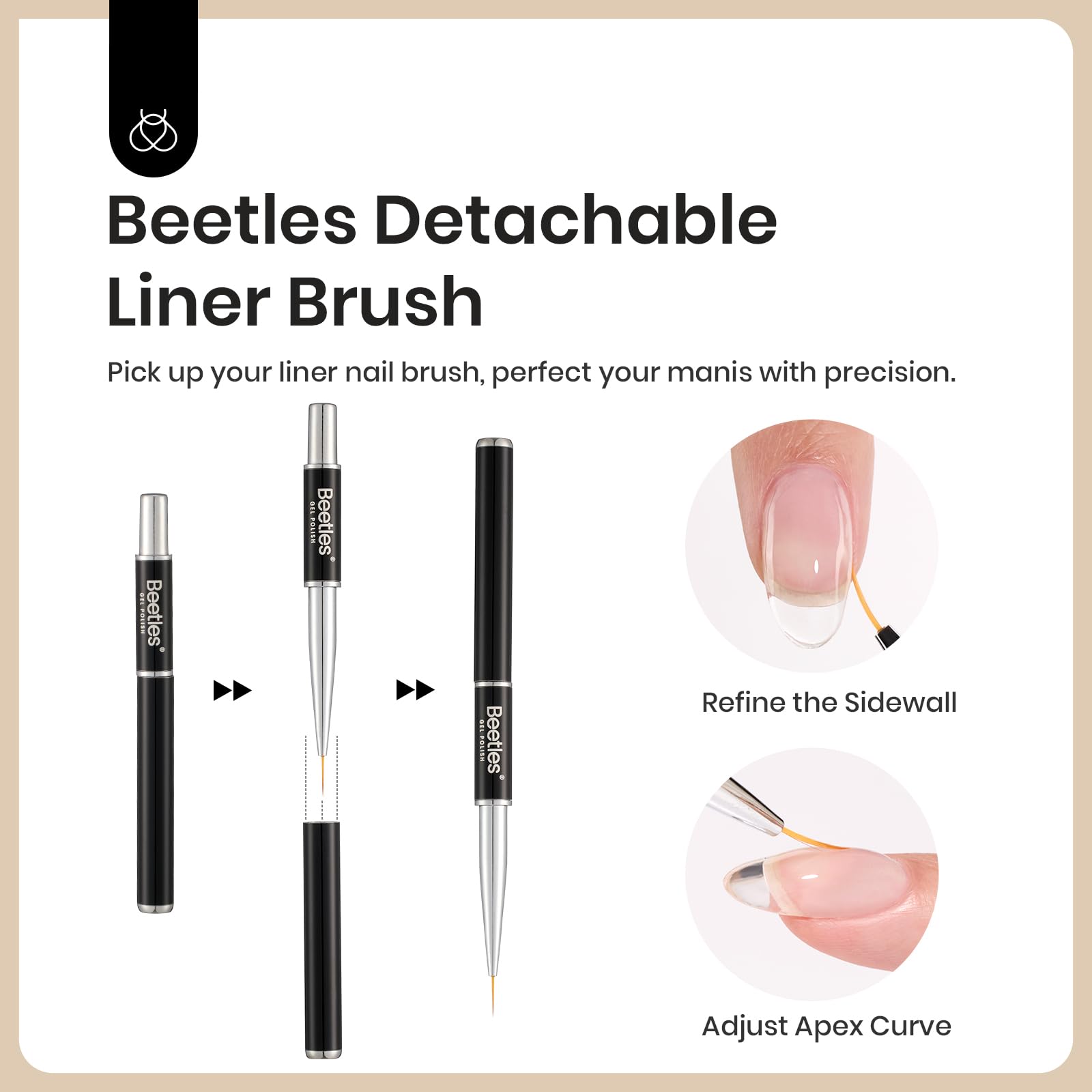 Beetles blooming gel marble design showing spreading pattern.