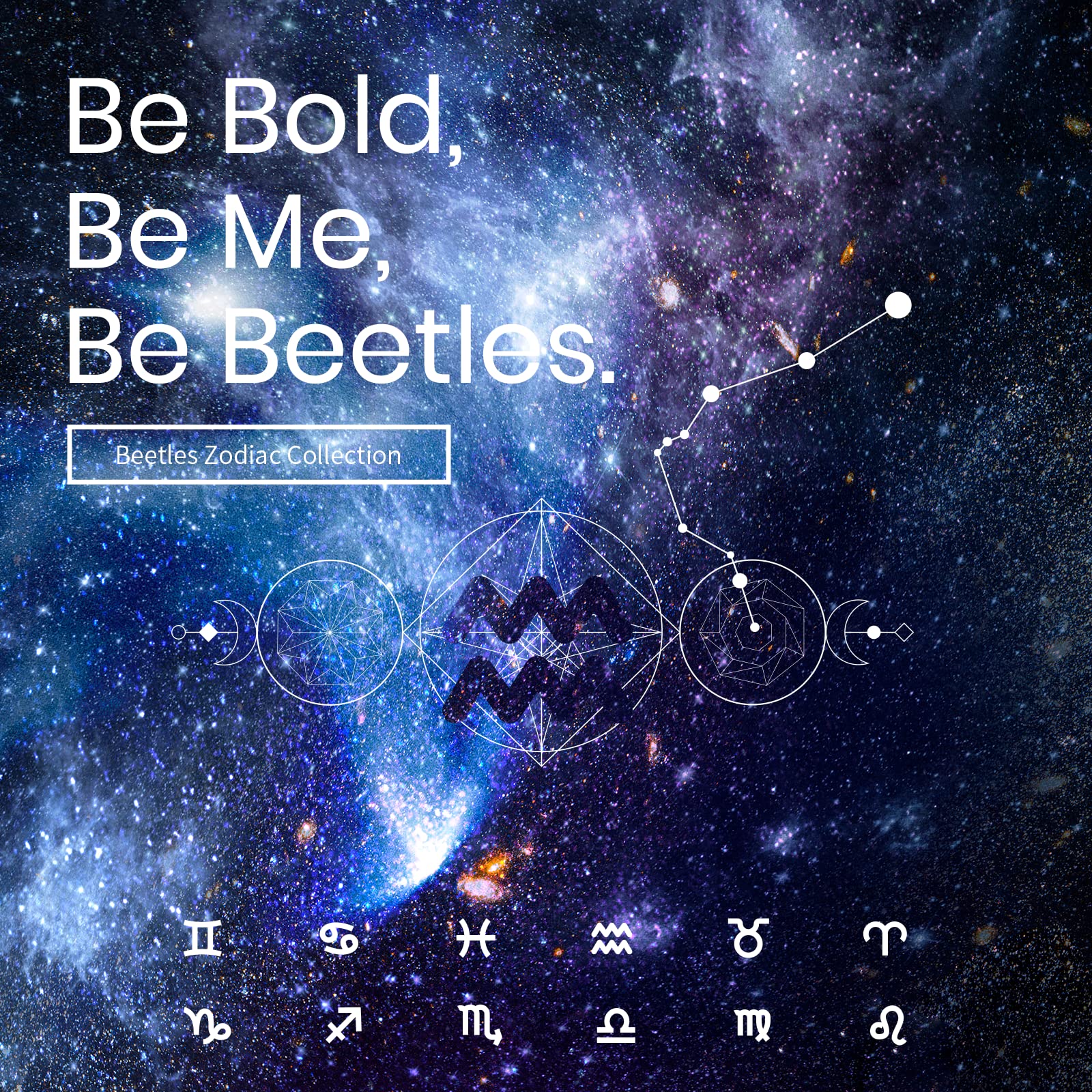 Beetles gift-ready packaging featuring Zodiac-inspired Aqua set for thoughtful holiday gift