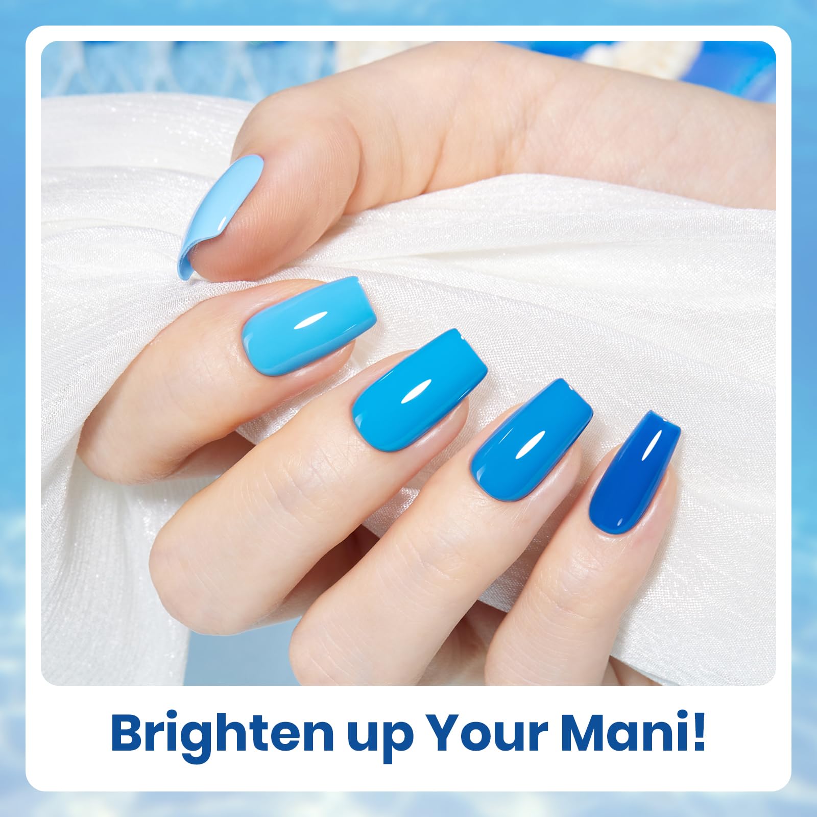 Beetles blue gel polish set light baby blue swatch for soft manicures