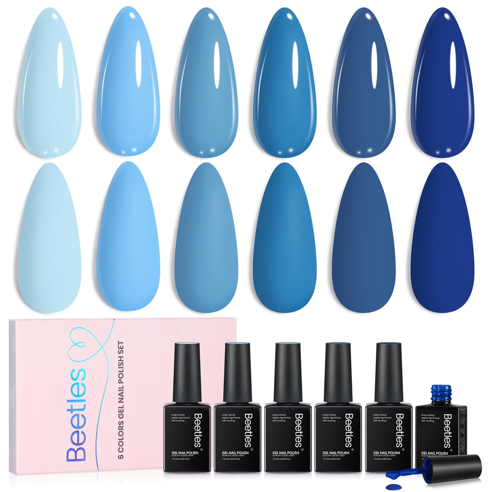 Beetles blue gel polish set winter ocean range colors for holiday manicure ideas