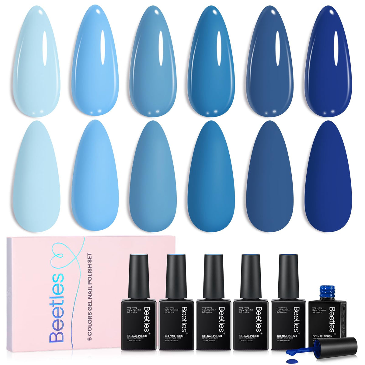 Beetles blue gel polish set winter ocean range colors for holiday manicure ideas